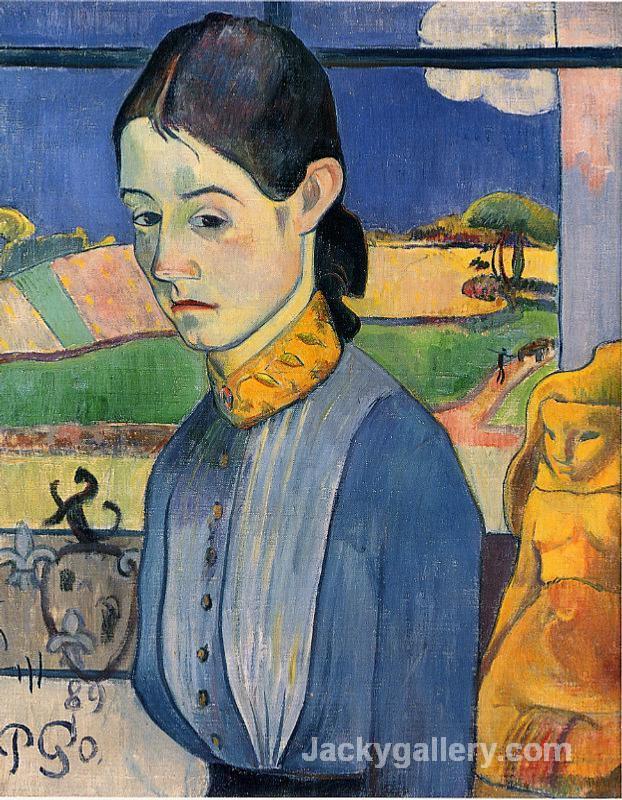 Young Breton Woman by Paul Gauguin paintings reproduction